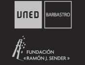 Logotipos UNED Barbastro y Fundación Ramón J. Sender